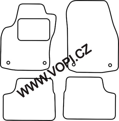 Autokoberce Opel Astra TwinTop 2006 Colorfit (3451)